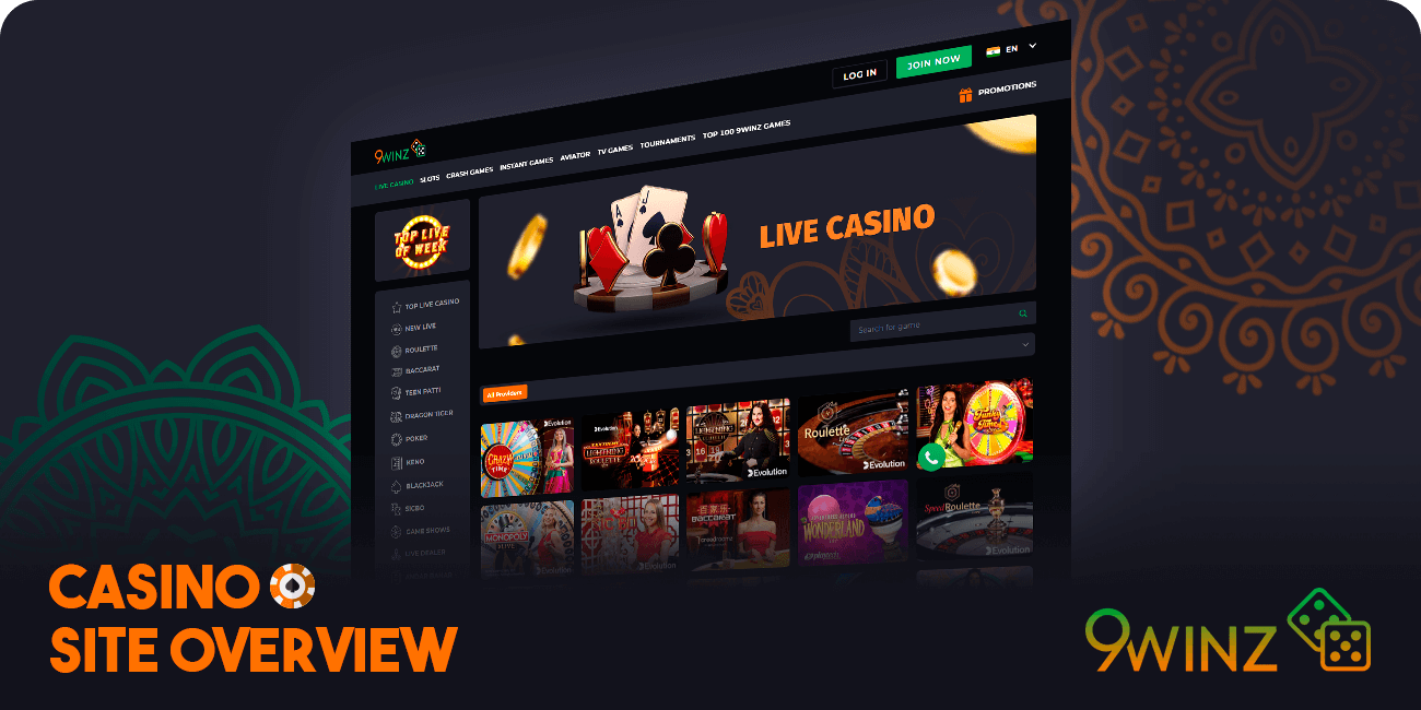 9Winz Casino Site Overview